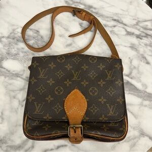 Louis Vuitton Brown and Tan Crossbody Bag